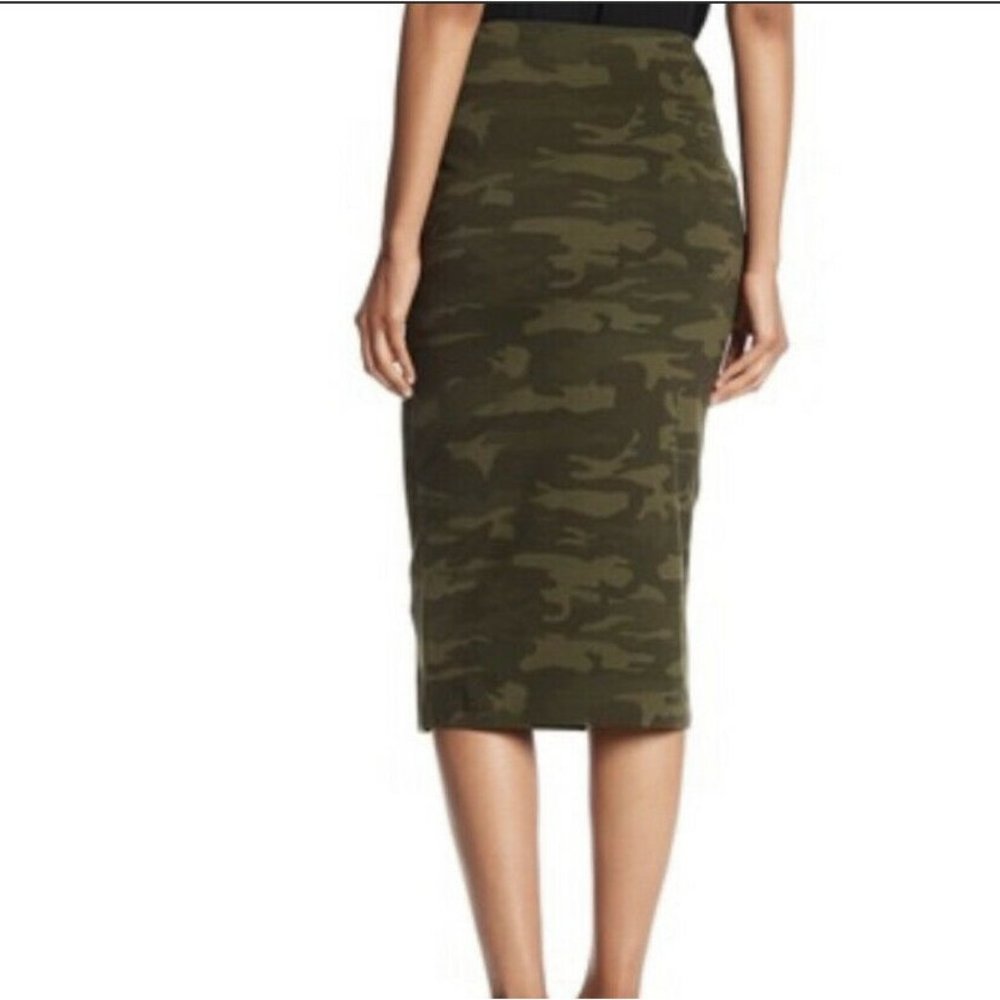 Sanctuary Camo Camouflage Ponte Midi Pencil Skirt - Picture 2 of 6